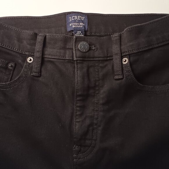 J.Crew Jeans Size 29/8 High Rise Skinny Leg Black Color - Picture 4 of 9